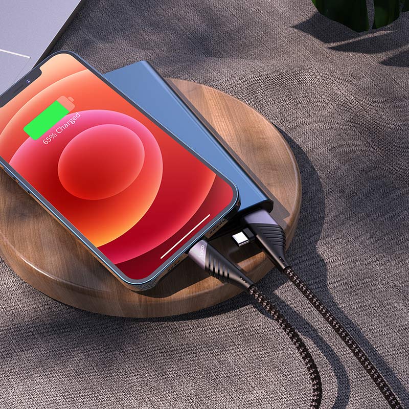 Cable 2-in-1 USB / Type-C to Lightning “U95 Freeway” PD 20W | Shopna Online Store .