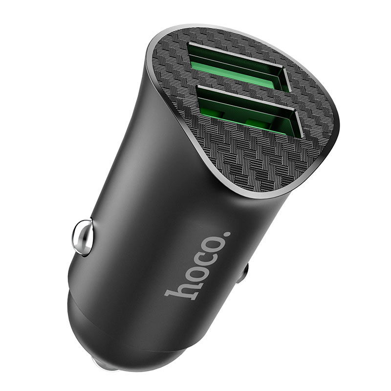 hoco. Car charger “Z39 Farsighted” QC3.0 dual port set with cable | Shopna Online Store .